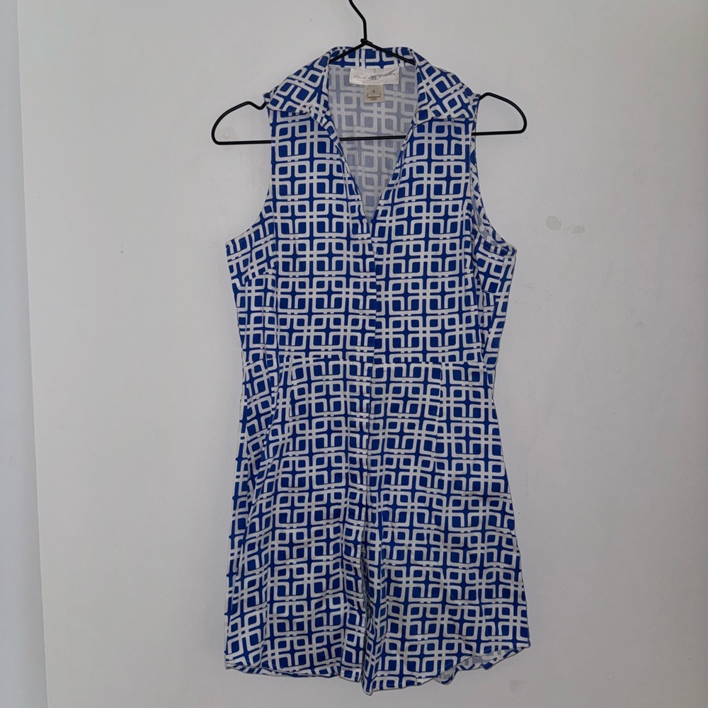 Julie Brown Collared Sleeveless Dress